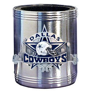 Dallas Cowboys Stainless Steel Beverage Can Cooler - NFL Football Fan Shop Sports Team Merchandise
