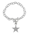 Sterling Silver Toddler Star Toggle Bracelet