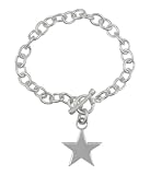 Sterling Silver Toddler Star Toggle Bracelet