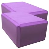 9" X 6" X 4" YOGA BLOCK - 2 PIECE PACK, PURPLE