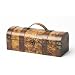 True Fabrications Distressed Wood Wine Box Single Bottle Wine Holder