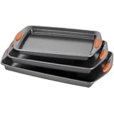 Rachael Ray Oven Lovin' Nonstick Bakeware 3-Piece Baking and Cookie Pan Set