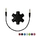 SEGMOI® Snowflakes Shape 6-Way 3.5mm Stereo Audio Headset Hub Splitter Up to 5 Headphones for iPhone 4 4S 5 5S 6 6Plus iPad iPod Touch Mp3 Mp4 Samsung HTC BlackBerry LG Huawei Xiaomi (Red)