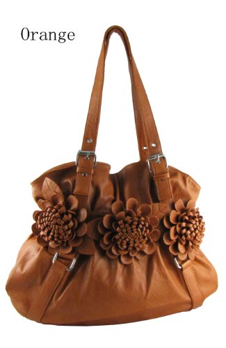 41FAXnhELvL Super soft leather like flower bag.Silver toned hardware.Top zip closure.Large double compartments.Beautifully printed linings.Inner small compartment.Inside zipper pocket.Cell phone compartment.11 handle drop.Measurement: 17 * 13 * 6 inches. Shipping Weight: 2lbs. Cat#F 13. PLEASE EMAIL ME AND INDICATE THE SPECIFIC COLOR THAT YOU WOULD LIKE TO HAVE. THANKS FOR YOUR ATTENTION!