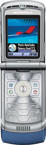 Motorola RAZR V3 Cosmic Blue Phone (Unlocked, Intl. Version) no U.S. Warranty