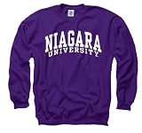 Niagara Purple Eagles Purple Arch Crewneck Sweatshirt