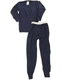 Indera - Boys Long Sleeve Thermal Set, Navy, 710ST (Size Medium)