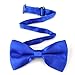 TopTie Mens Formal Solid Royal Blue Satin Bow Tie