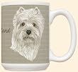 David Kiphuth Dog Breed 15 ounce Coffee Mug Cup ~ West Highland Terrier Westie