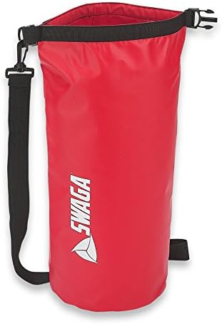 SWAGA 10L Dry Sack Waterproof Bag -SWAGA 10L Dry Sack Waterproof Sports Bag- The Best 10L 100% Waterproof -Long Shoulder Strap - Great for Boating, Kayaking, Fishing and RaftingRED