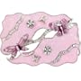 Pink Sparkling Butterflies Belt Buckle