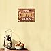 Adeco Decorative Wood Wall Hanging Sign Plaque 
