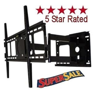 Full Motion Articulating TV Wall Mount for Panasonic TC-L37DT30 Viera LED HDTV **Tilt Swivel Articulating Flat** ~Game Room Living Room Bedroom Patio Corner ~