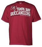 NFL Men's Tampa Bay Buccaneers Arched Horizon Tee Shirt (Deep Obsidian, Small)