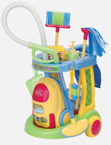 Childrens Toyshop  Spielwaren : Playgo 3080 - Mein Putzwagen mit Staubsauger 12-teilig