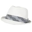 New 3 Pleat Band Stingy Braid Fedora Trilby Hat * White Large / Extra Large