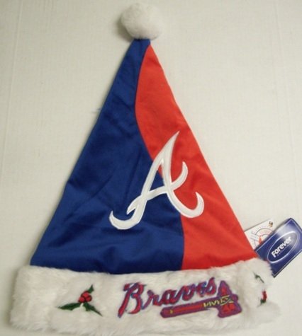 Atlanta Braves MLB Colorblock Plush Santa Hat