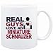 Mug White " Real guys love a Miniature Schnauzer " Dogs
