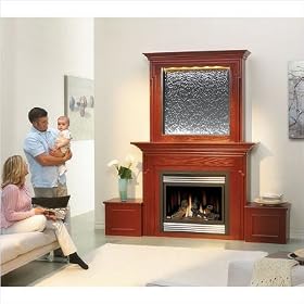 Princess Style Fireplace Waterfall Mantel Combination Finish: Mahogany, Facing Material: Almond... by