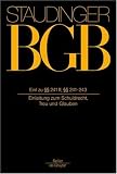 J. Von Staudingers Kommentar Zum Burgerlichen Gesetzbuch Mit Einfuhrungsgesetz Und Nebengesetzen: Recht Der Schuldverhaltnisse 241-243 (Einleitung Zum ... Mit Einfuhrungsgesetz Und Nebengesetzen)