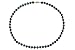 Black Akoya Cultured Pearl Necklace with 14k Yellow Gold Clasp (7-7.5mm ), 18