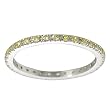 Sterling Silver Yellow Cubic Zirconia Ring