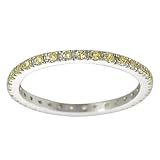 Tressa Sterling Silver Yellow Cubic Zirconia Ring