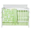Sumersault Hip 2B Square Green 4 piece Crib Set-Multicolor