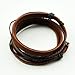 COOLLA Brown Leather Wristband Cuff Bracelet Friendship Gift Brown Ropes Bracelet, Women Wrap Bracelet, Men Wrap Bracelet Sl2338