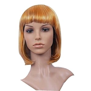 Hot Popular Children's Cartoon Show COS Type Bobo Head Wig-Golden