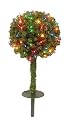 3' Indoor Outdoor Pre-Lit Christmas Topiary Ball Stake Tree Multi Lights #H62977
