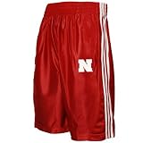 adidas Nebraska Cornhuskers Scarlet Team Logo Print Shorts