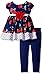 Youngland Girls' Cherry Printed Ponte Babydoll Dress and Legging Set