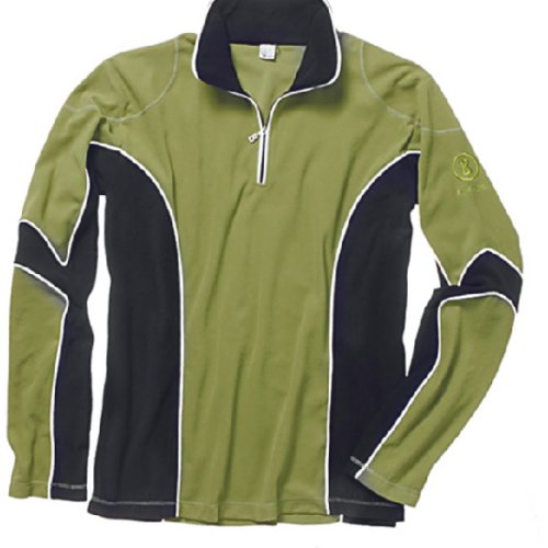 Fire & Ice Fleecepullover, grün/schwarz