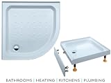 Coram Coratech® 900mm Quadrant Riser Shower Tray White