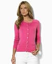 Lauren by Ralph Lauren Sweater, Blair Cashmere Gold Button Cardigan