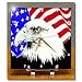 Eagle and Flag - 6x6 Desk Clock