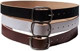 Hand Made Full Grain Leather Belt Strap with Basic Buckle - Choose Your Color