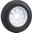 Martin Wheel Speed 8-Ply Radial Trailer Tire & Assembly - ST225/75R15, Custom White Spoke, Model# DM225R5D-6CI