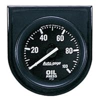 Auto Meter 2332 Auto Gage Black 2-1/16 0-100 PSI Mechanical Individual Steel Panel Oil Pressure Gauge