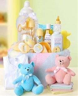 Baby Basics Gift Basket, Blue
