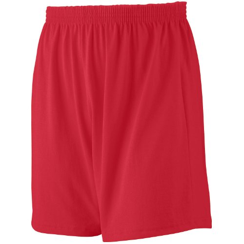 Augusta Sportswear Jersey Knit Short-Youth, Red, Small