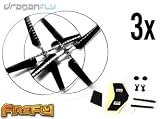 3 Firefly RC Helicopter Replacement Parts Kits: Rotor Sets, Spacers, C-Clips, Tail Fins + Ballasts