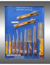 Deluxe Fruit and Vegetable Carving Knife Set by Kom Kom