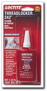 Loctite 242 Blue Threadlocker Medium Strength 36 ml. bottle
