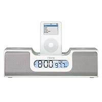 iHome iH5 Clock Radio and Speaker System for iPod (White)