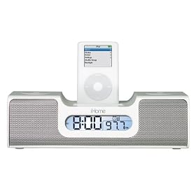 iHome iH5 Clock Radio for iPod (White)