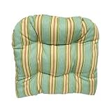 Wicker Patio Furniture Chair Cushion - Venetian Stripe Mist by Southern Home Accents