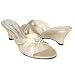 Jeweled! Champagne Strappy Wedge Sandals Formal Bridal Shoes