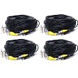 Power Video Cable 4 x 150 FT with 8 free BNC RCA Connector for Security CCD CCTV Camera 3OA